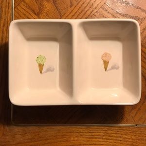 Rae Dunn double Tray w/ Ice Cream cones NWOT